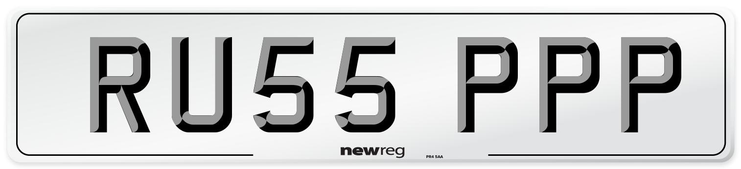 RU55 PPP Number Plate from New Reg